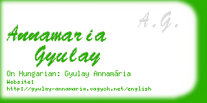 annamaria gyulay business card