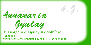 annamaria gyulay business card